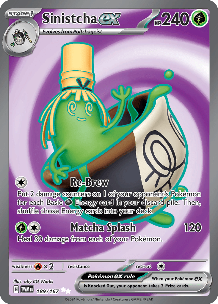 Sinistcha ex, kortbilde fra pokemontcg.io