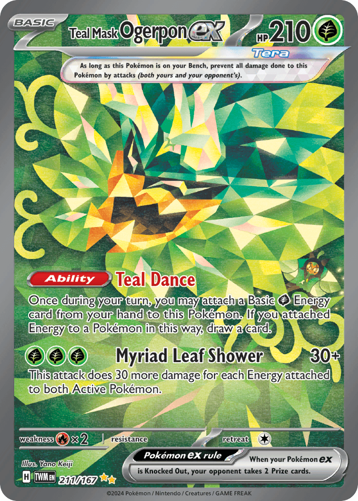 Teal Mask Ogerpon ex, kortbilde fra pokemontcg.io