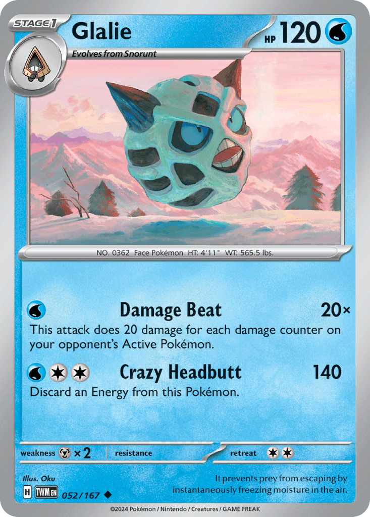 Glalie, kortbilde fra pokemontcg.io