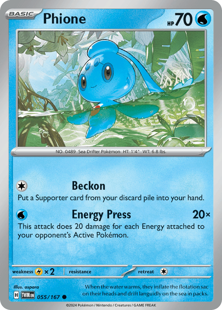 Phione, kortbilde fra pokemontcg.io
