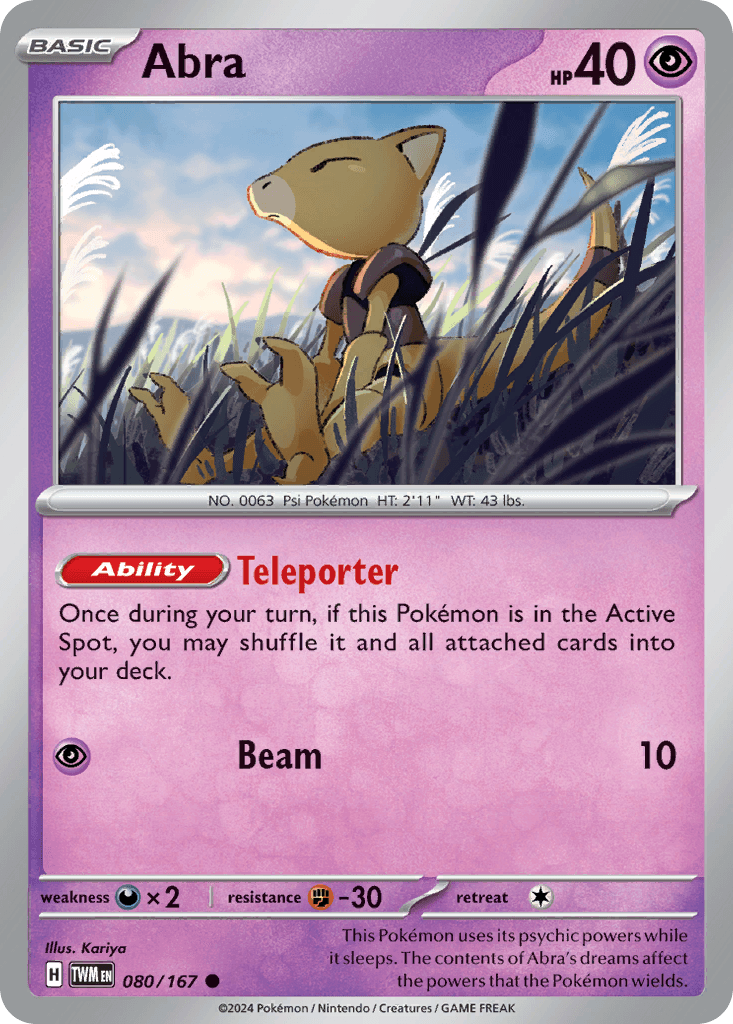 Abra, kortbilde fra pokemontcg.io