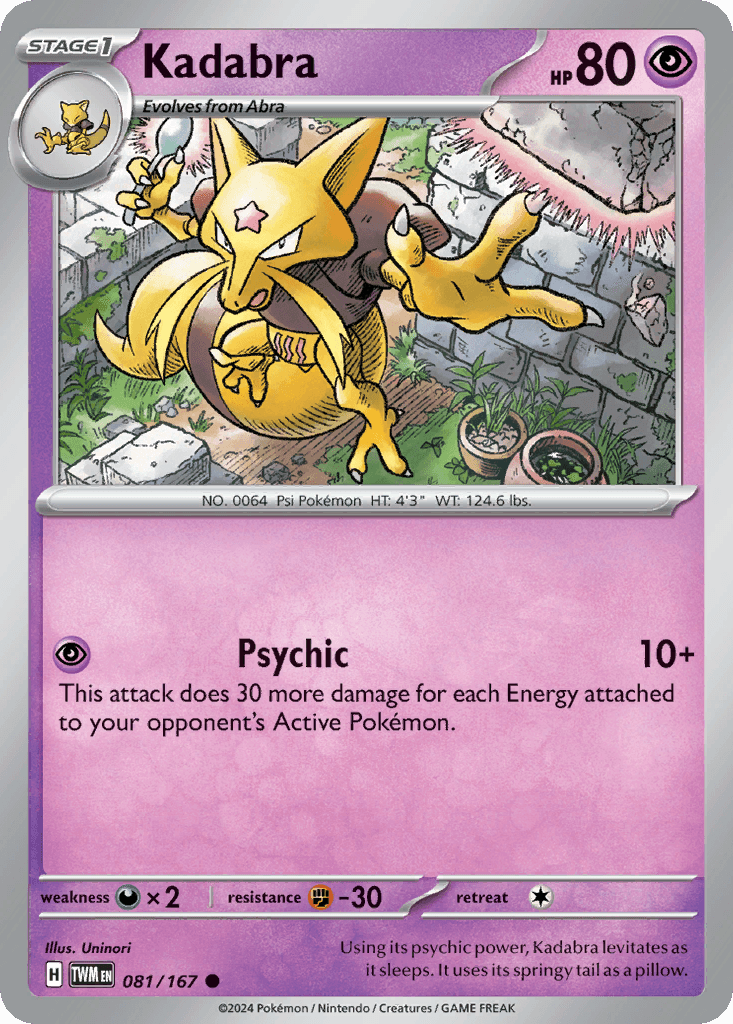Kadabra, kortbilde fra pokemontcg.io