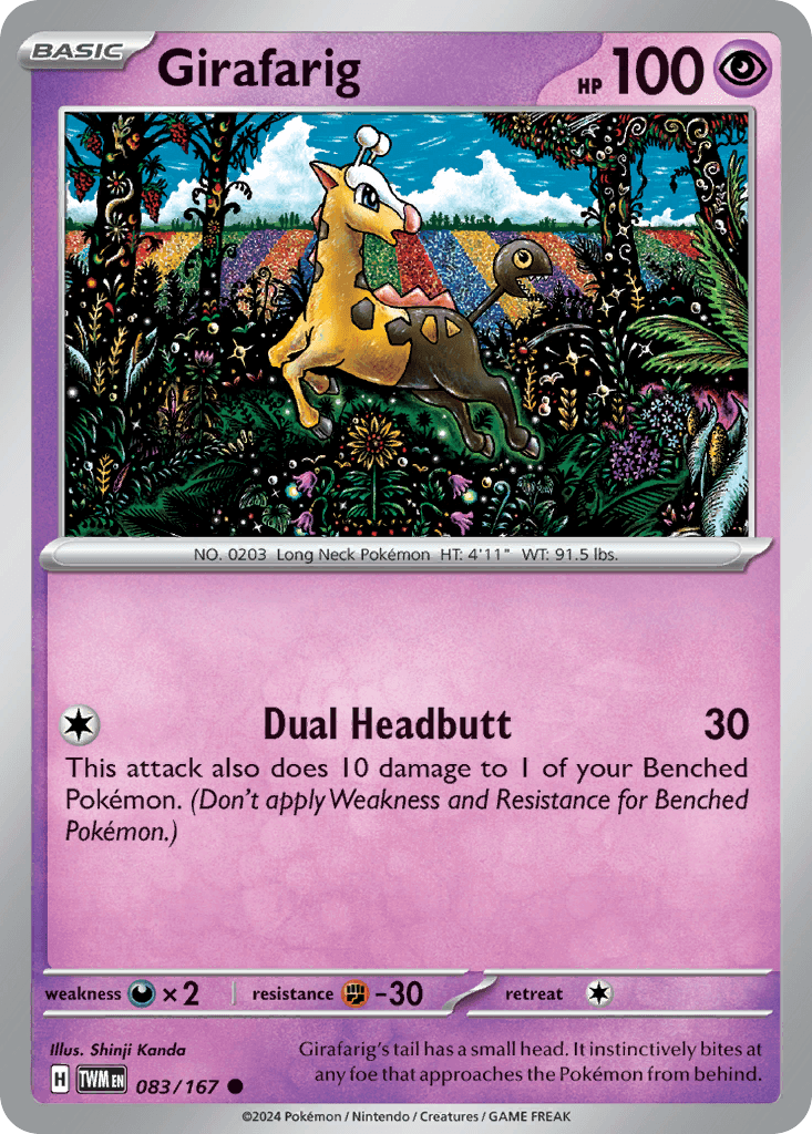 Girafarig, kortbilde fra pokemontcg.io