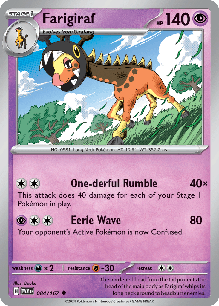Farigiraf, kortbilde fra pokemontcg.io