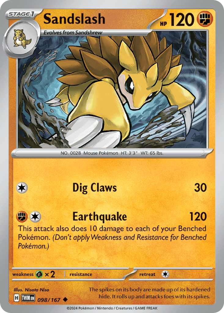 Sandslash, kortbilde fra pokemontcg.io