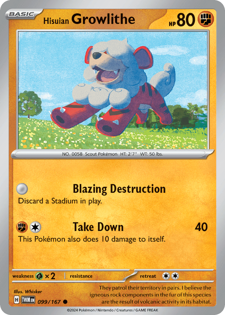 Hisuian Growlithe, kortbilde fra pokemontcg.io
