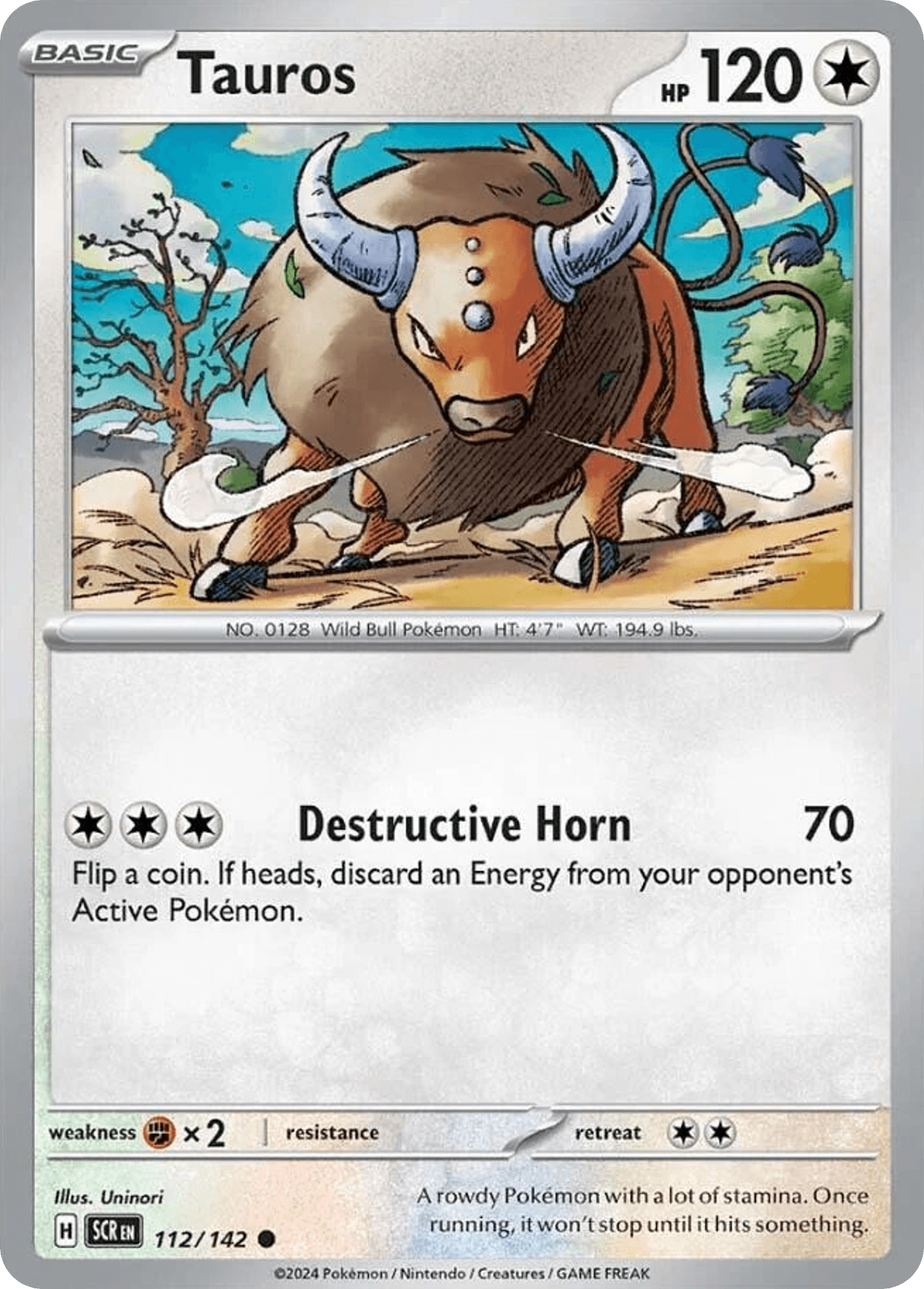 Tauros, kortbilde fra pokemontcg.io