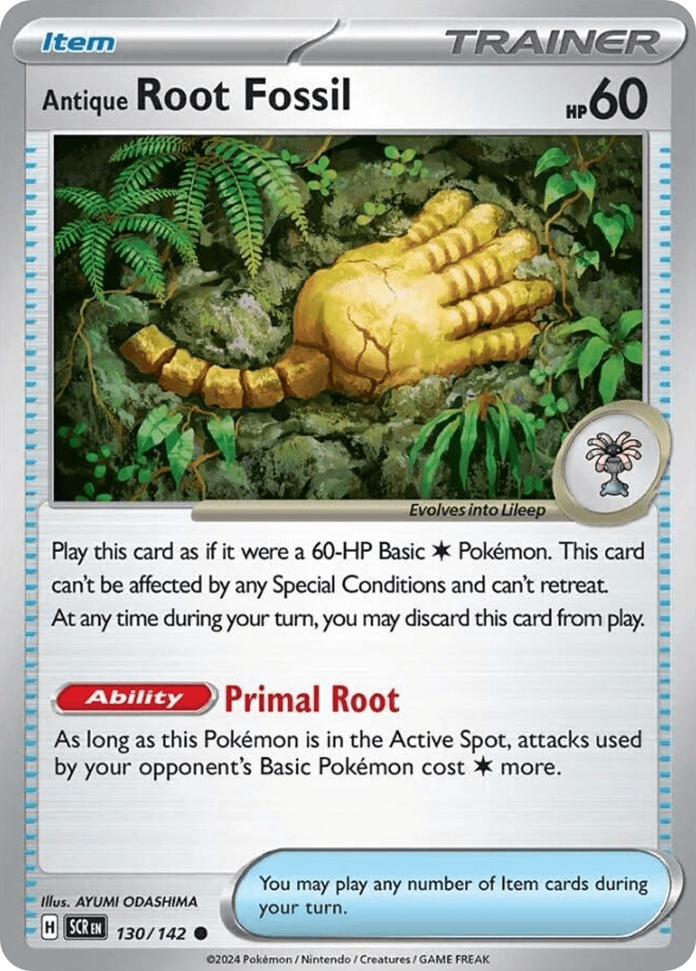 Antique Root Fossil, kortbilde fra pokemontcg.io
