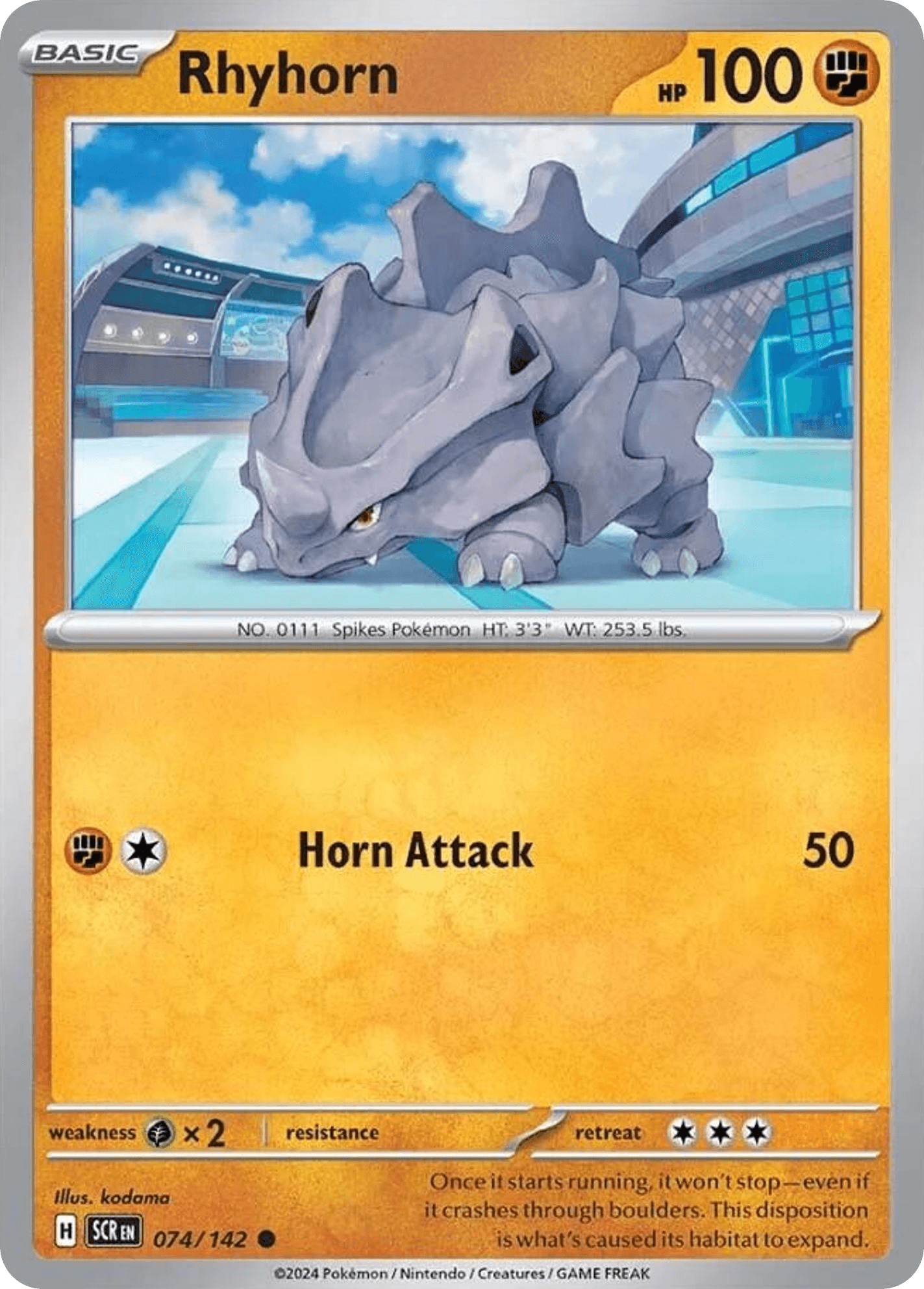 Rhyhorn, kortbilde fra pokemontcg.io