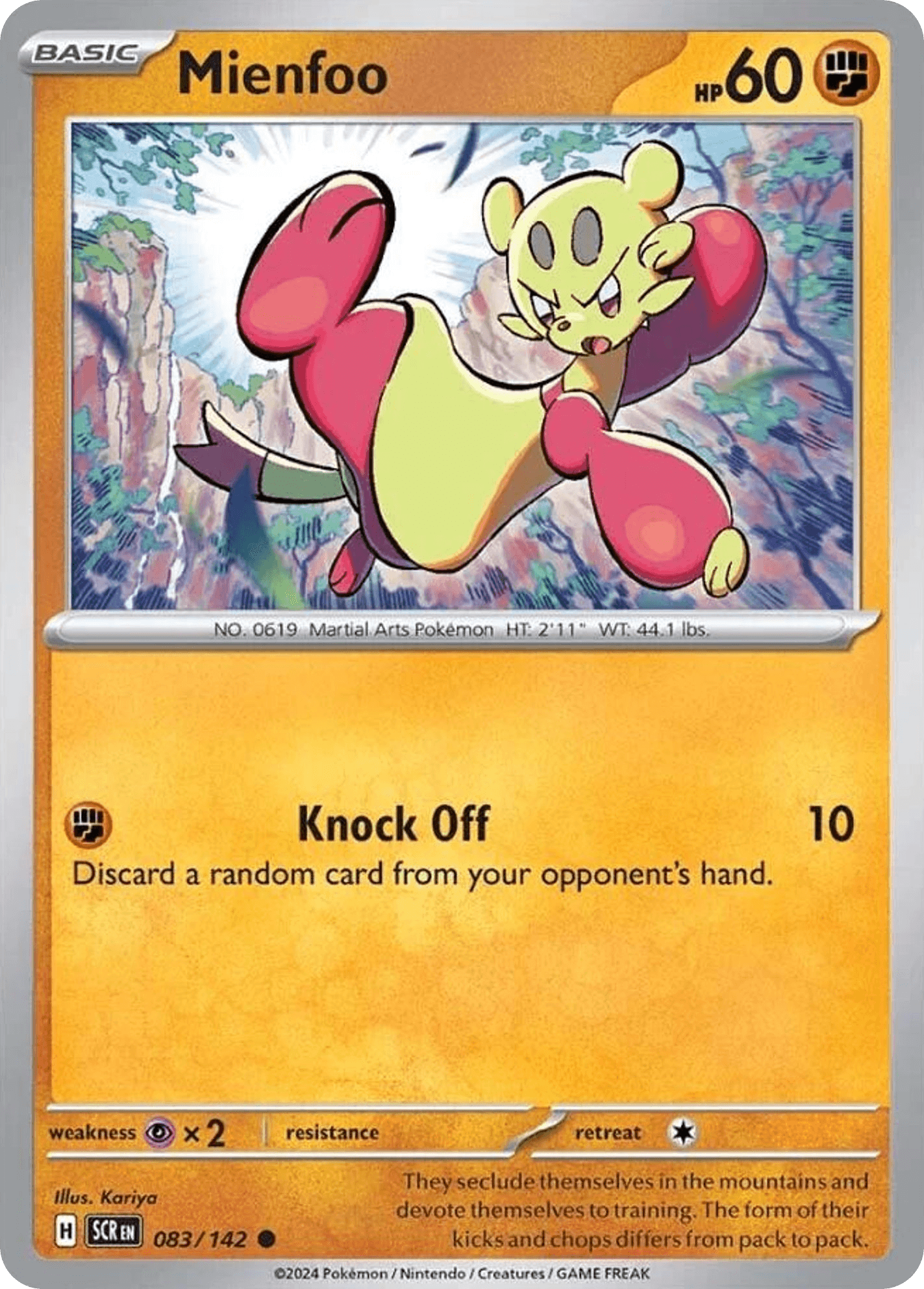 Mienfoo, kortbilde fra pokemontcg.io