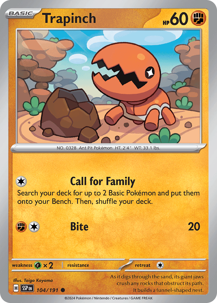 Trapinch, kortbilde fra pokemontcg.io