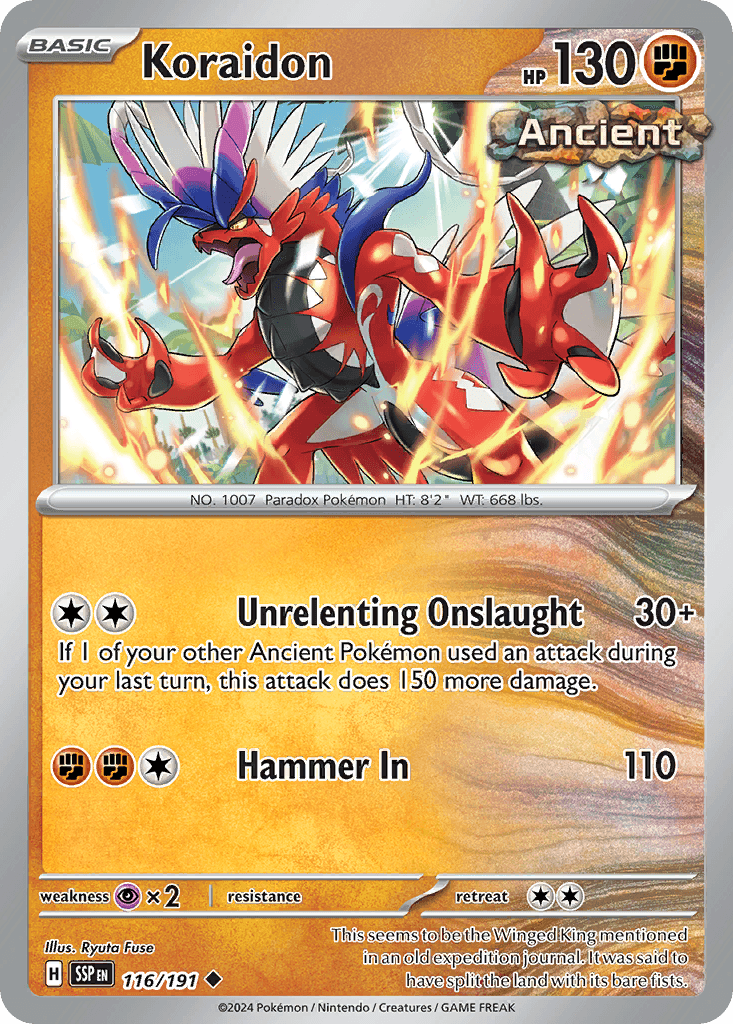 Koraidon, kortbilde fra pokemontcg.io