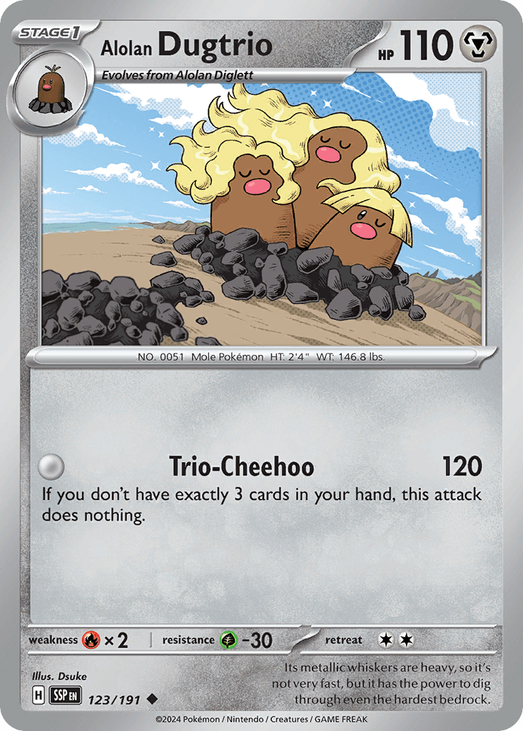 Alolan Dugtrio, kortbilde fra pokemontcg.io
