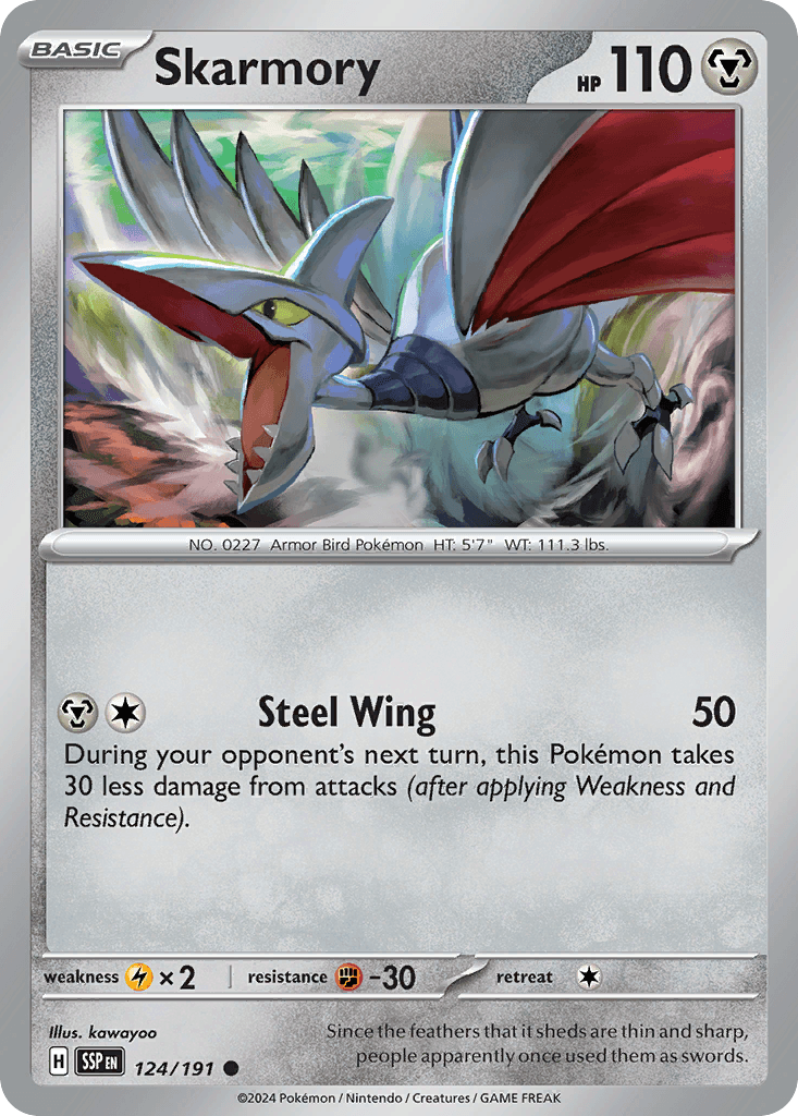 Skarmory, kortbilde fra pokemontcg.io
