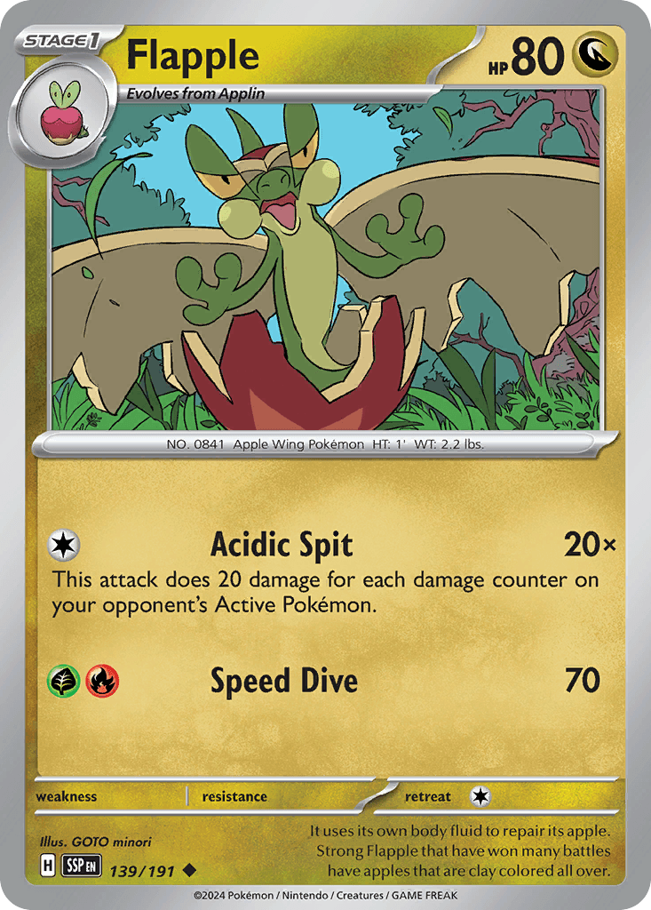 Flapple, kortbilde fra pokemontcg.io