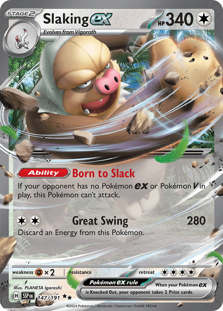 Slaking ex, kortbilde fra pokemontcg.io