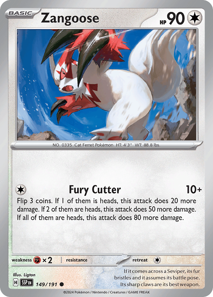 Zangoose, kortbilde fra pokemontcg.io