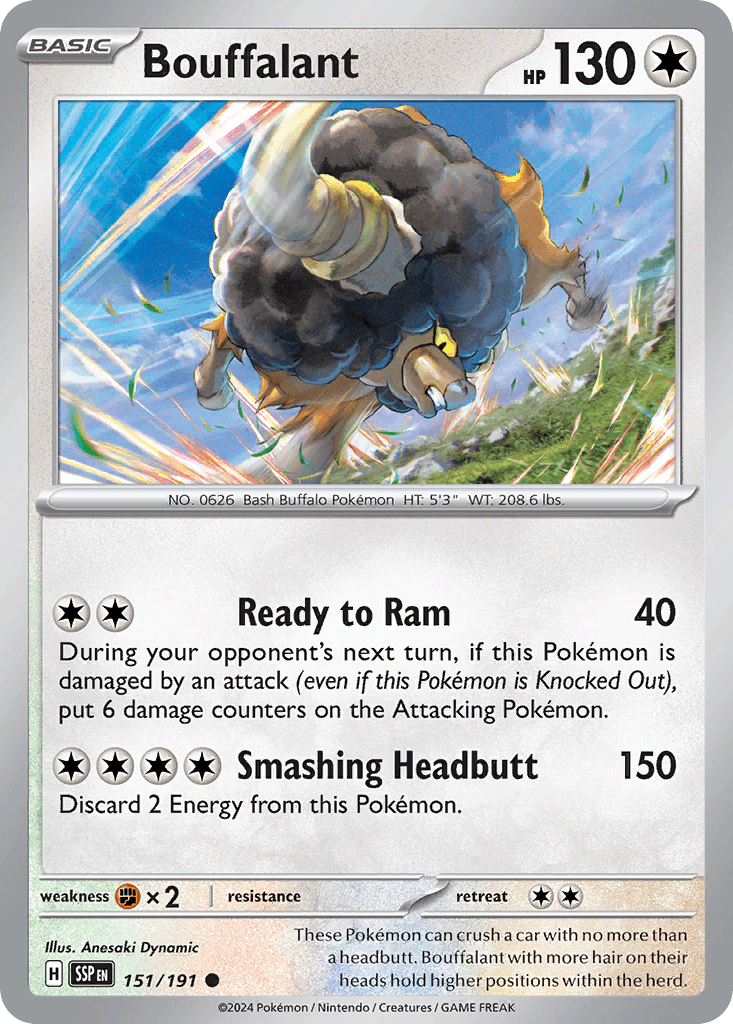 Bouffalant, kortbilde fra pokemontcg.io