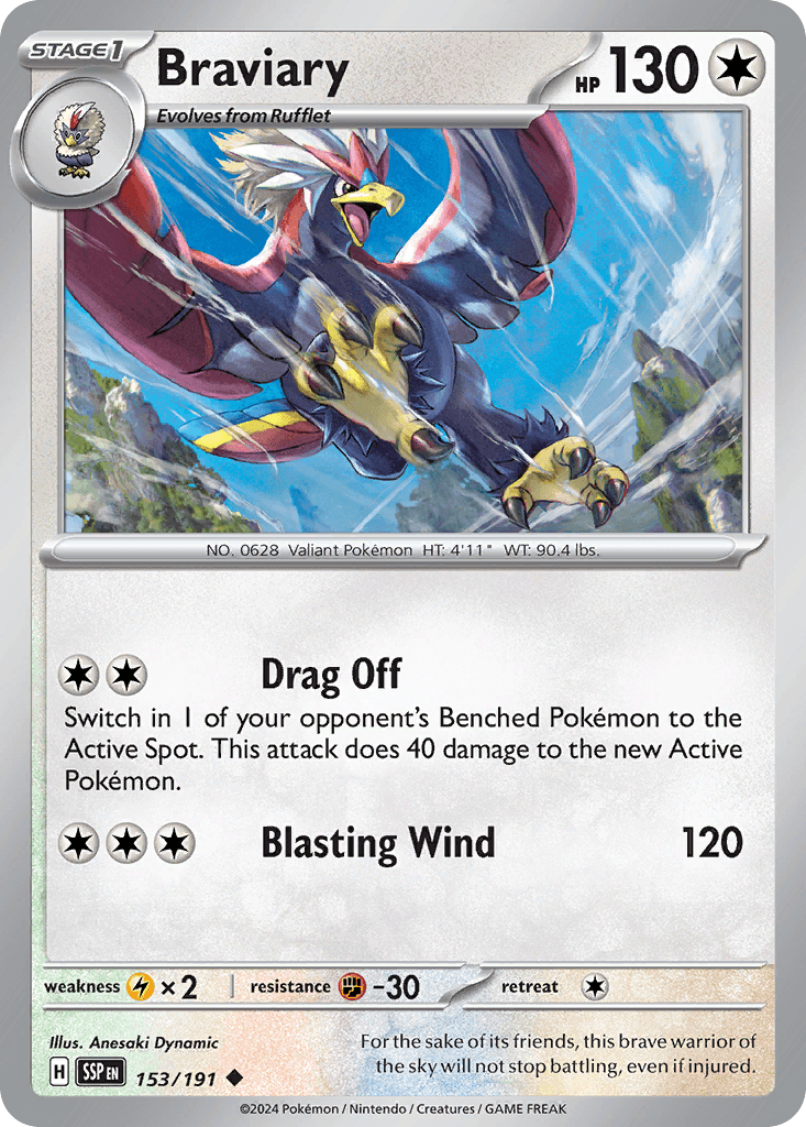 Braviary, kortbilde fra pokemontcg.io