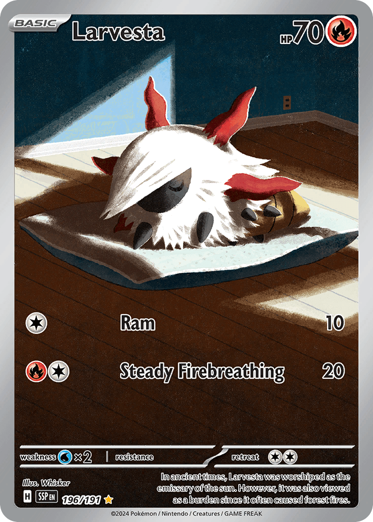 Larvesta, kortbilde fra pokemontcg.io