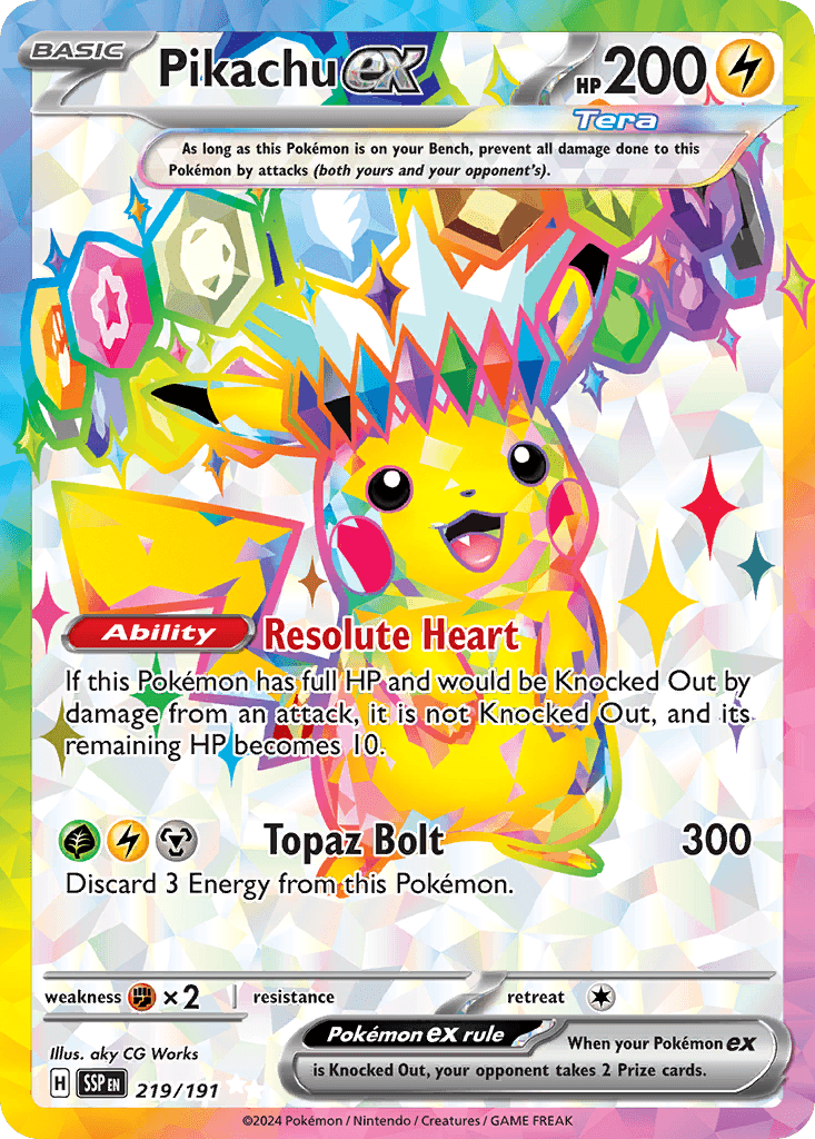 Pikachu ex, kortbilde fra pokemontcg.io