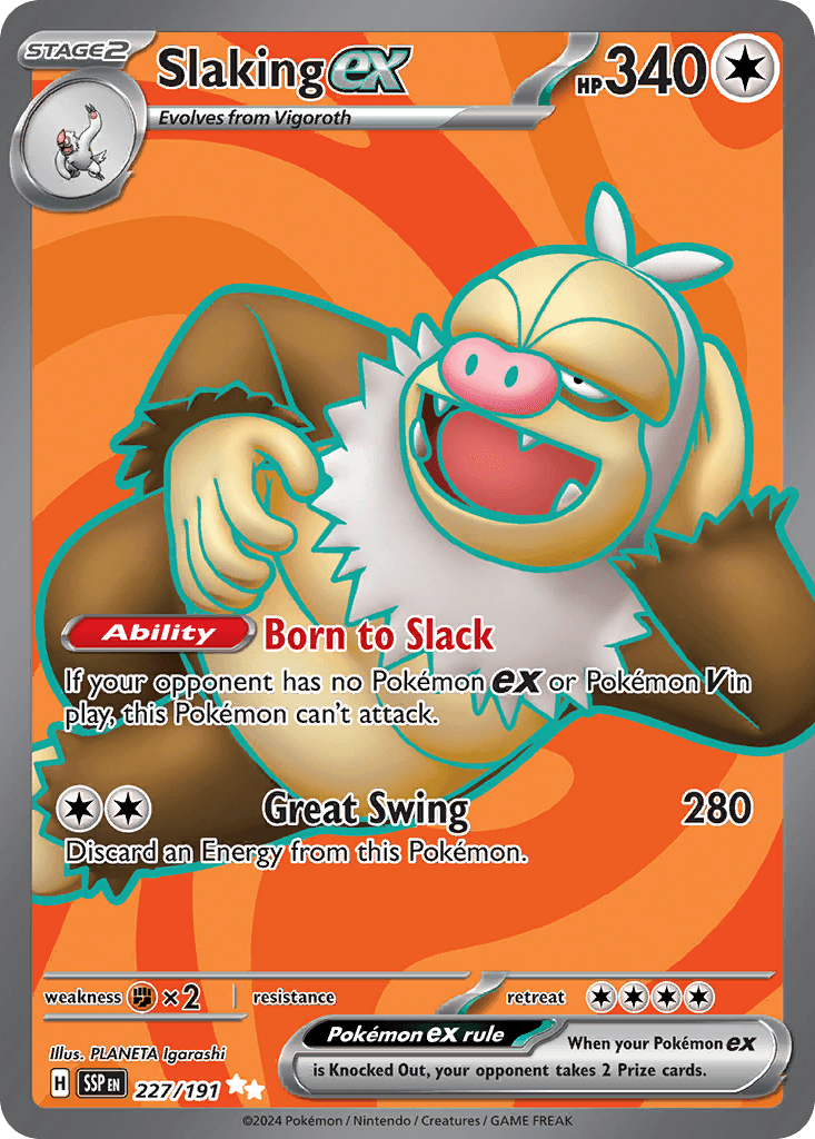 Slaking ex, kortbilde fra pokemontcg.io