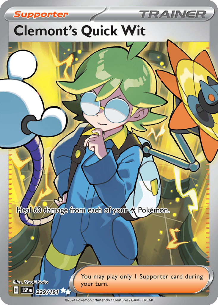 Clemont's Quick Wit, kortbilde fra pokemontcg.io