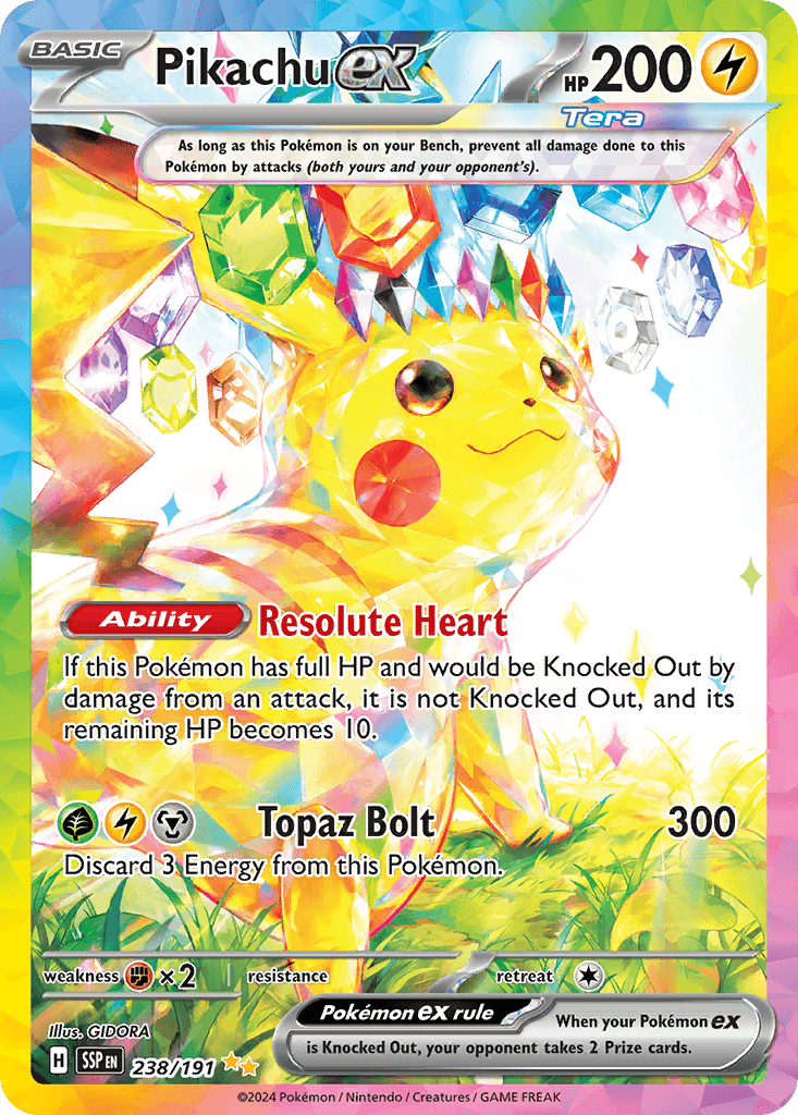 Pikachu ex, kortbilde fra pokemontcg.io