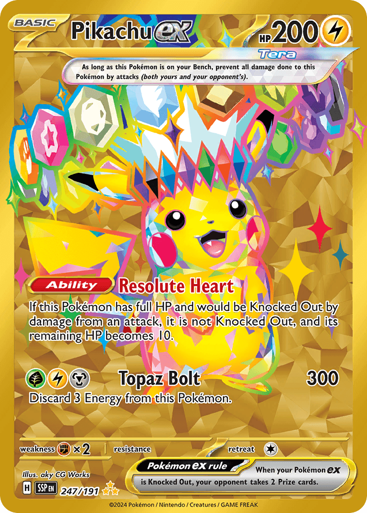 Pikachu ex, kortbilde fra pokemontcg.io