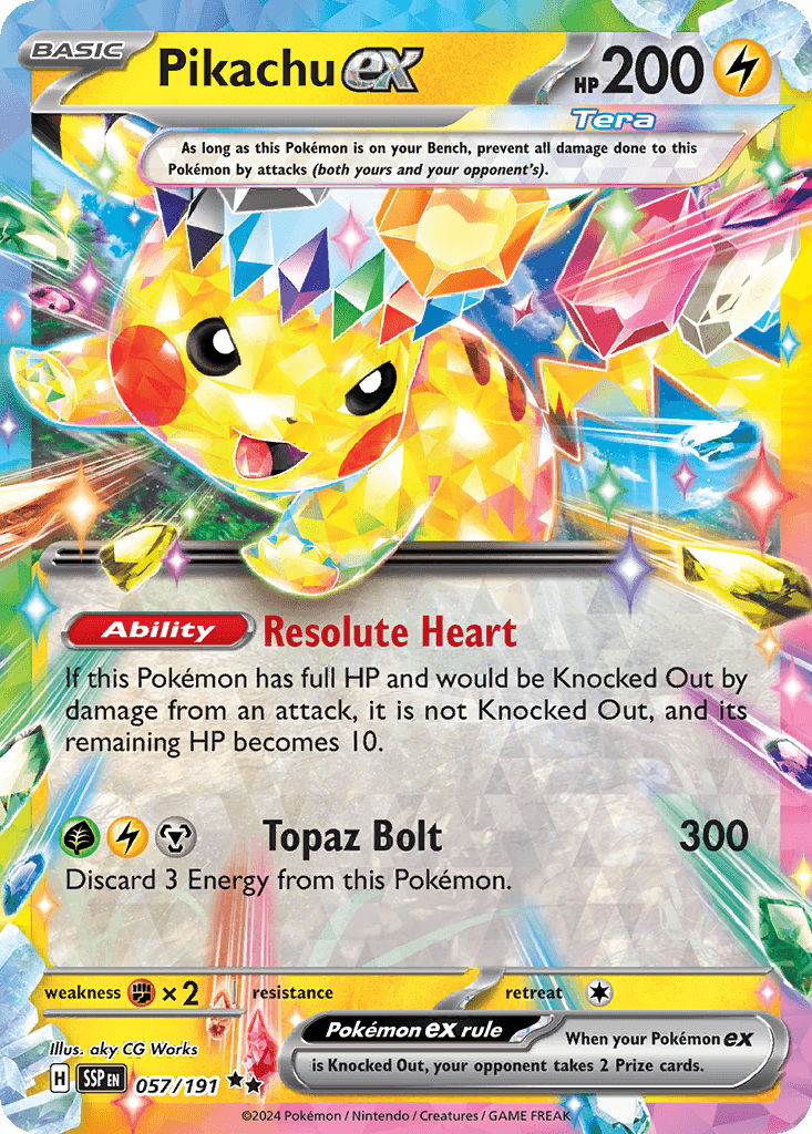 Pikachu ex, kortbilde fra pokemontcg.io