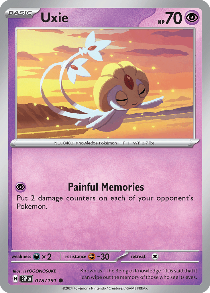 Uxie, kortbilde fra pokemontcg.io