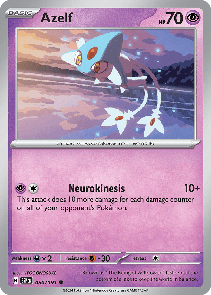 Azelf, kortbilde fra pokemontcg.io