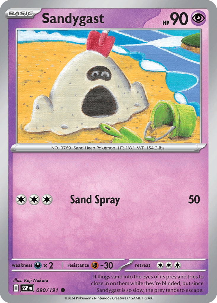 Sandygast, kortbilde fra pokemontcg.io