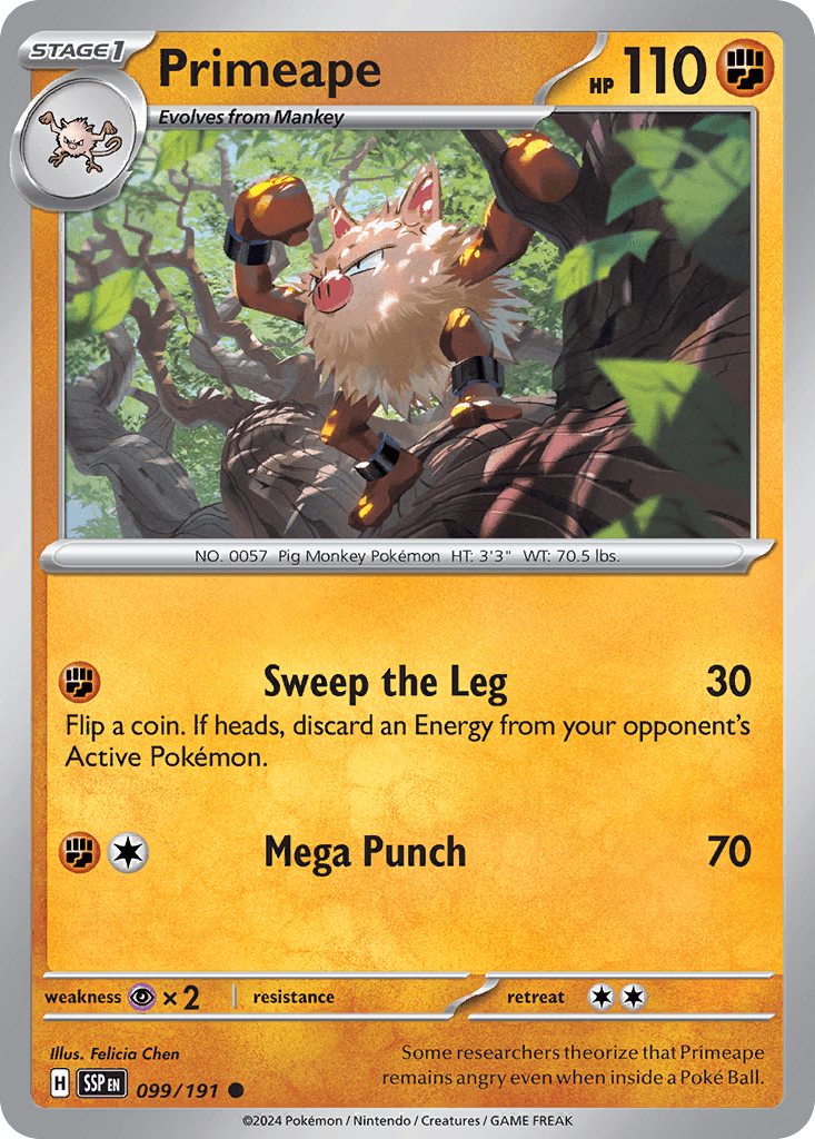 Primeape, kortbilde fra pokemontcg.io