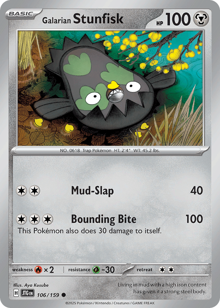 Galarian Stunfisk, kortbilde fra pokemontcg.io