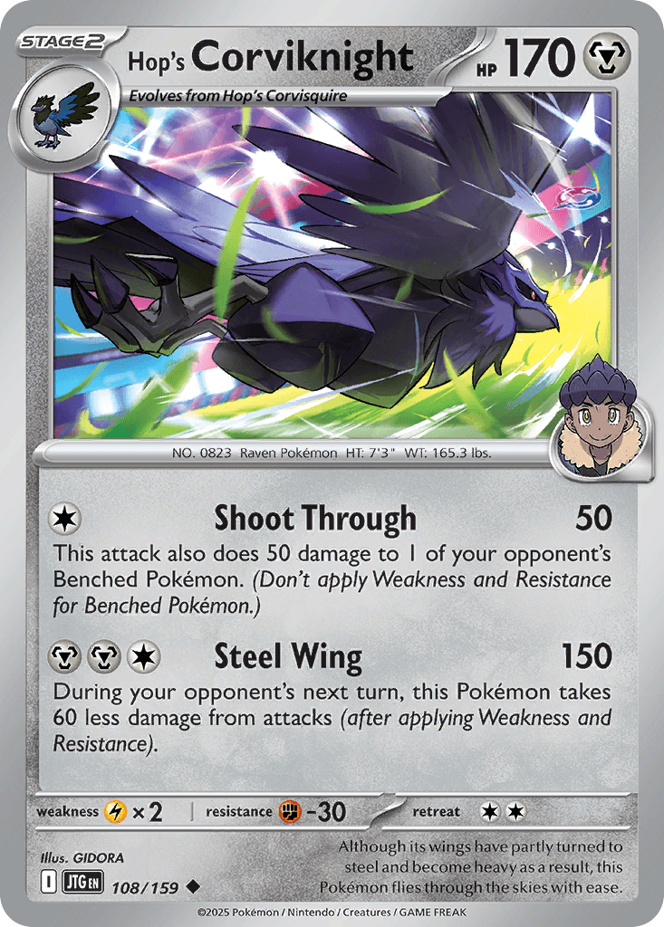 Hop's Corviknight, kortbilde fra pokemontcg.io