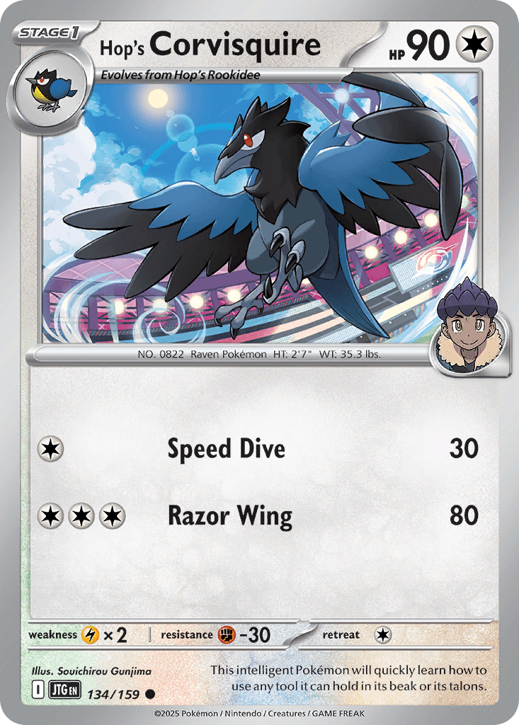 Hop's Corvisquire, kortbilde fra pokemontcg.io