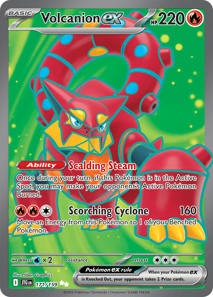 Volcanion ex, kortbilde fra pokemontcg.io