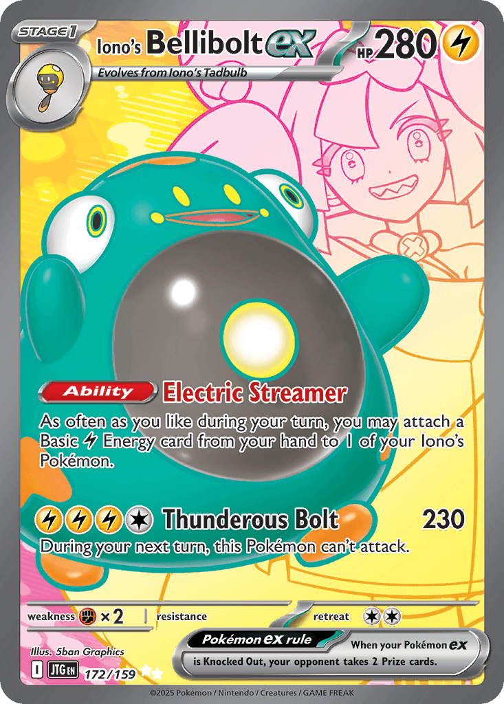 Iono's Bellibolt ex, kortbilde fra pokemontcg.io