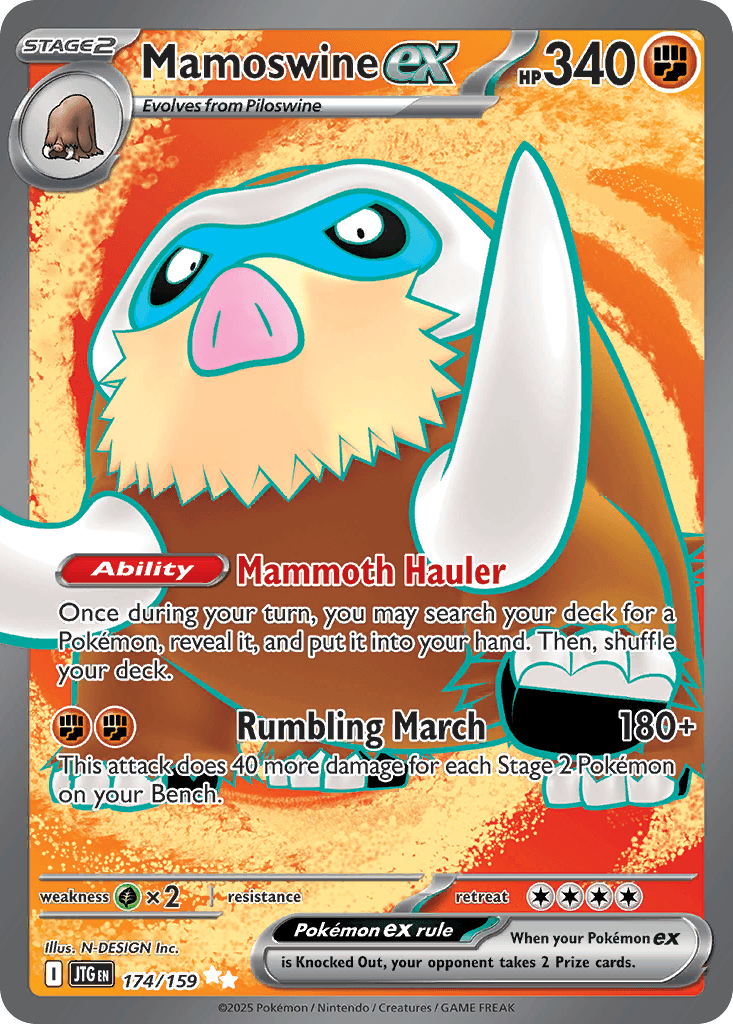 Mamoswine ex, kortbilde fra pokemontcg.io