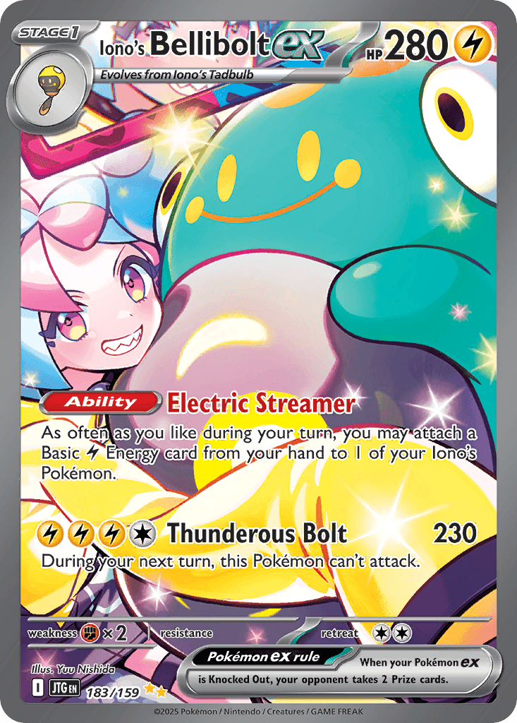 Iono's Bellibolt ex, kortbilde fra pokemontcg.io