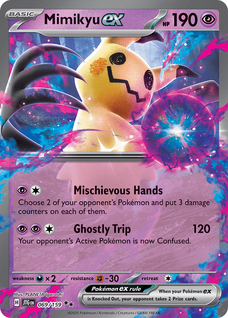 Mimikyu ex, kortbilde fra pokemontcg.io
