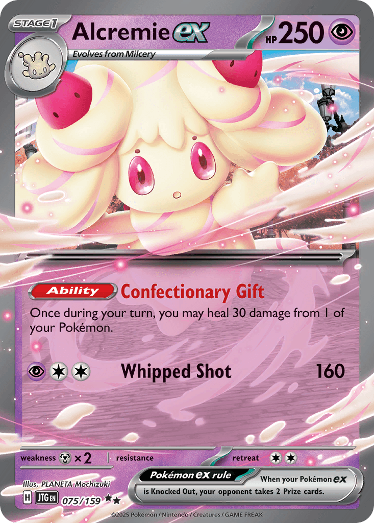 Alcremie ex, kortbilde fra pokemontcg.io