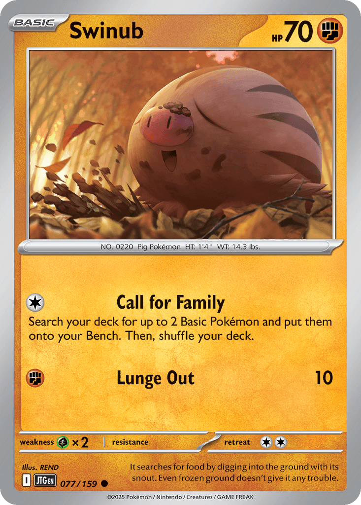 Swinub, kortbilde fra pokemontcg.io