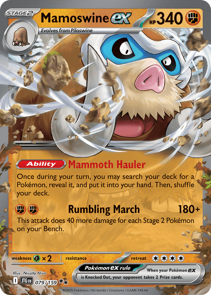 Mamoswine ex, kortbilde fra pokemontcg.io