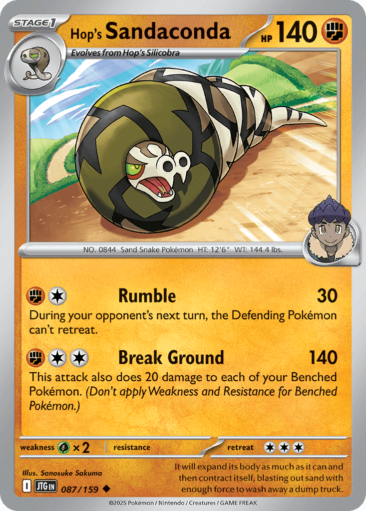 Hop's Sandaconda, kortbilde fra pokemontcg.io