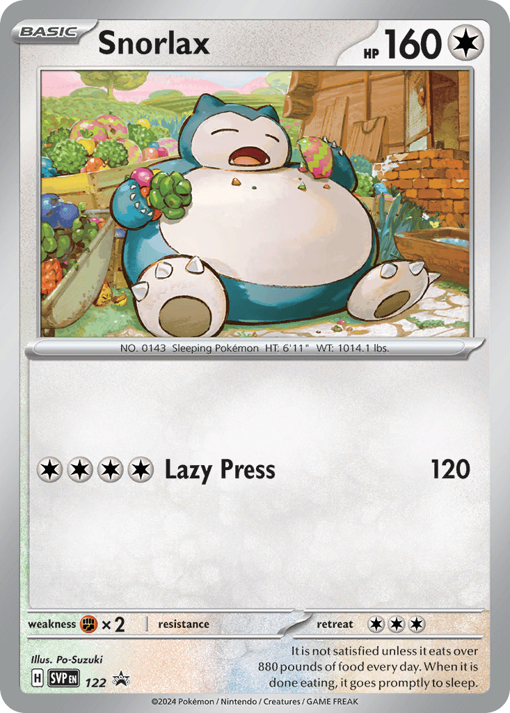 Snorlax, kortbilde fra pokemontcg.io