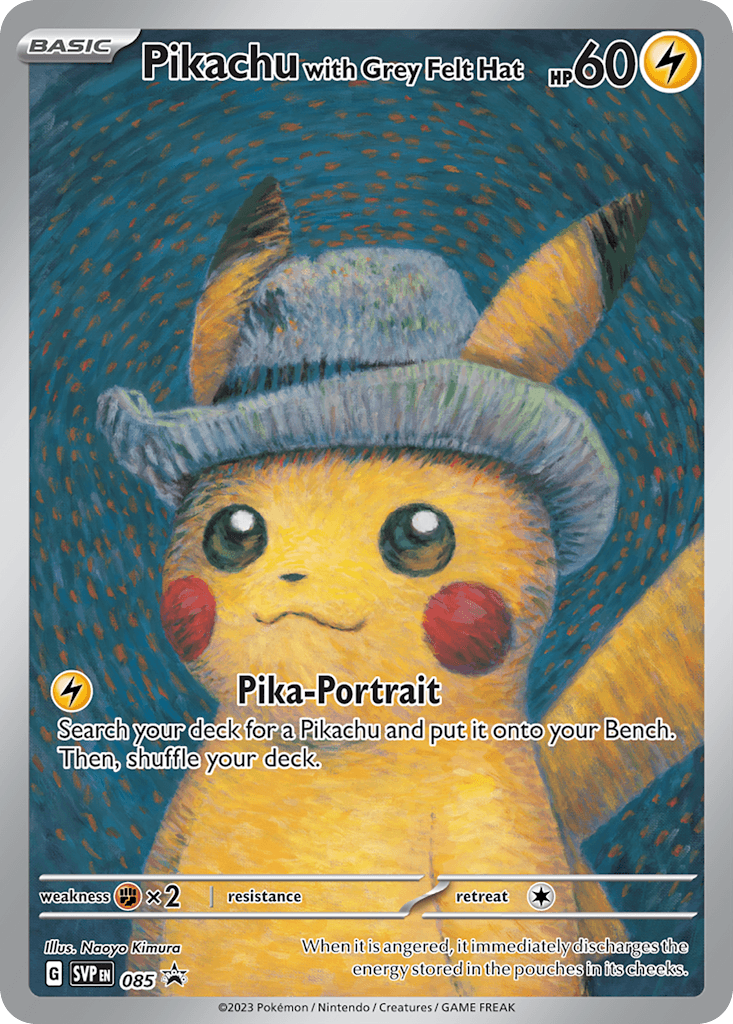 Pikachu with Grey Felt Hat, kortbilde fra pokemontcg.io