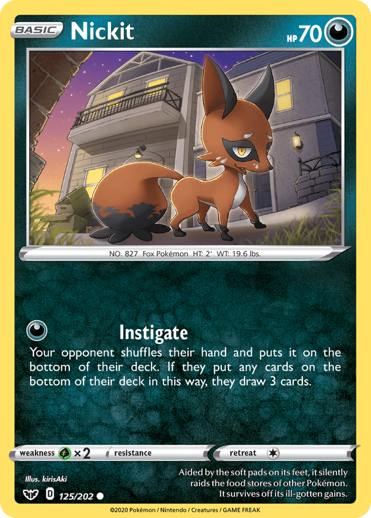 Nickit, kortbilde fra pokemontcg.io