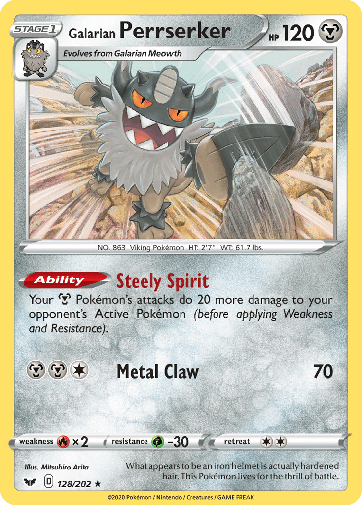 Galarian Perrserker, kortbilde fra pokemontcg.io